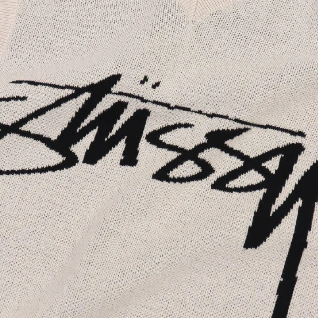 Stussy Smooth Stock Knit Vest Cream