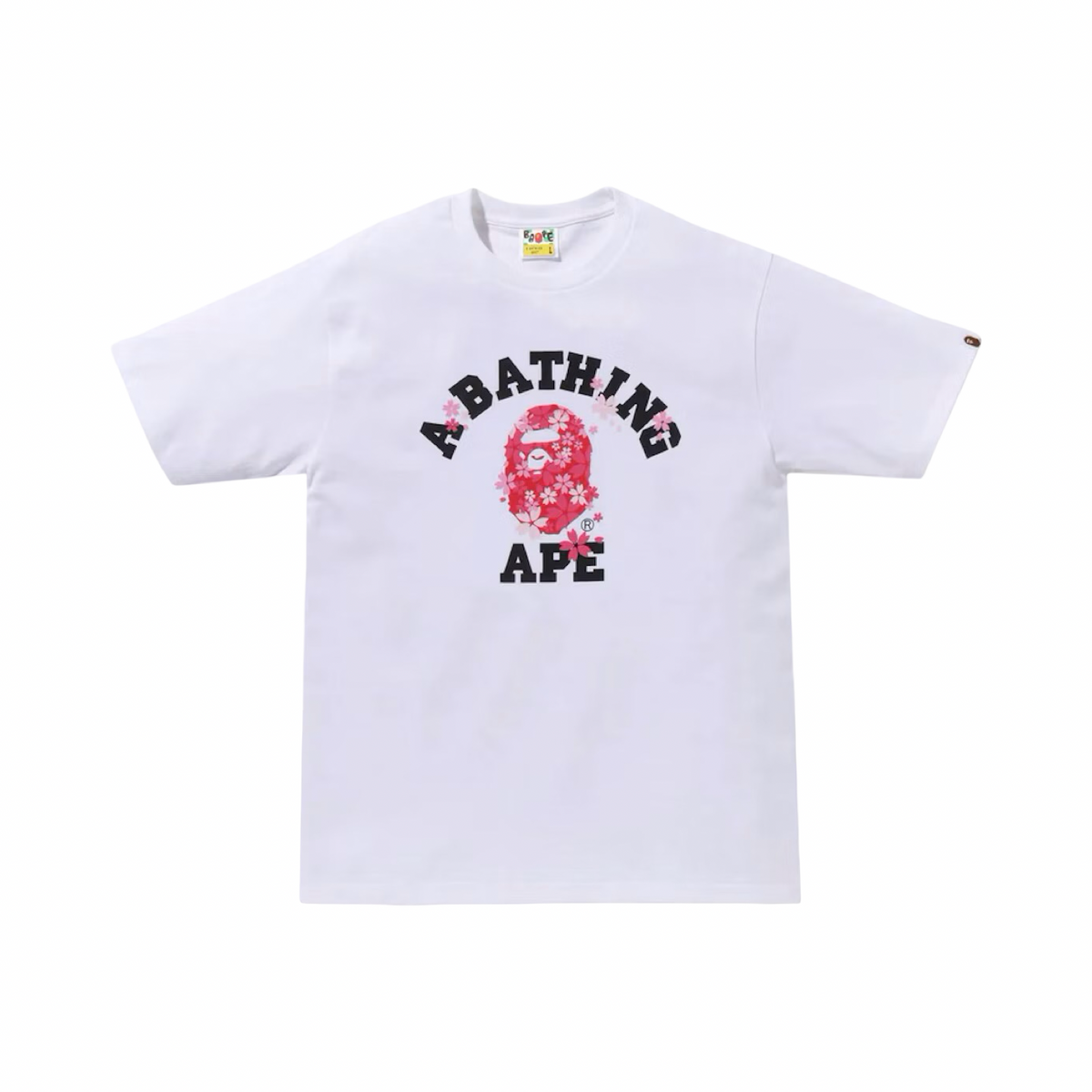 A Bathing Ape Bape College Sakura Pink Camo White Tee