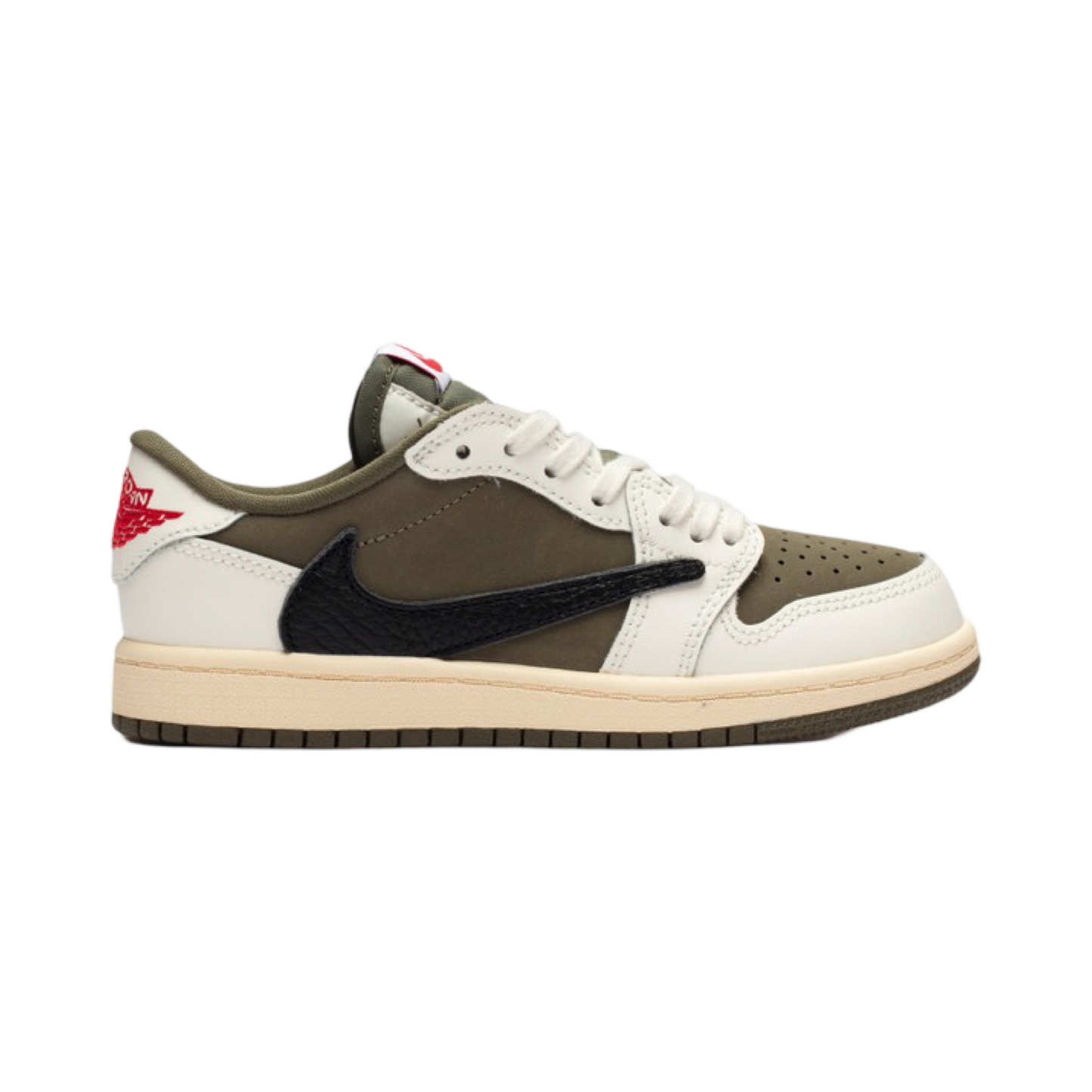 Kids Air Jordan 1 Low OG SP (PS) x Travis Scott Medium Olive Black White