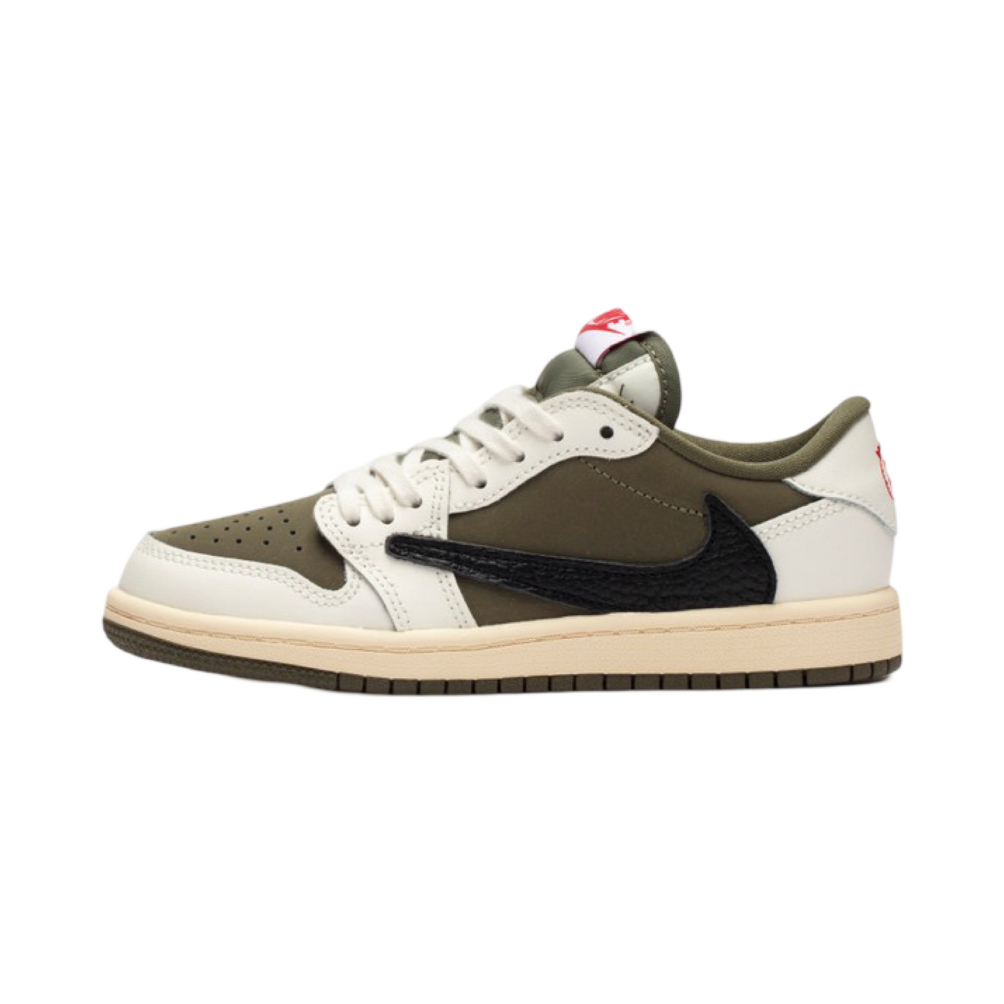 Kids Air Jordan 1 Low OG SP (PS) x Travis Scott Medium Olive Black White