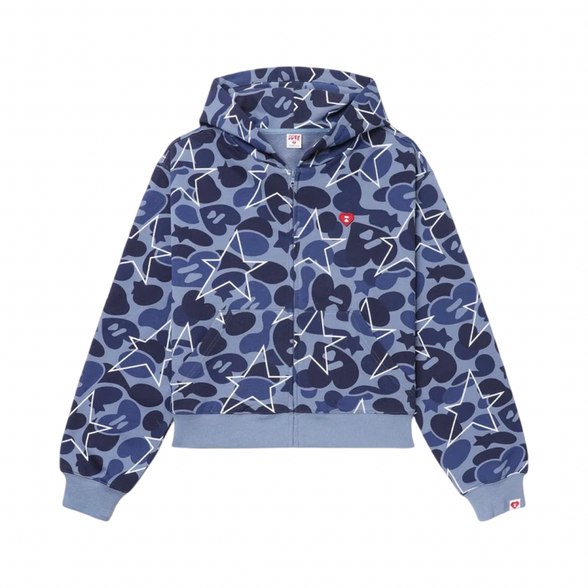 Aape Full Zip Star Blue Camo Hoodie