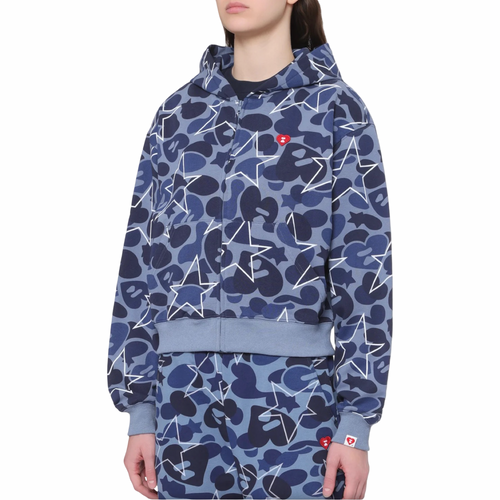 Aape Full Zip Star Blue Camo Hoodie