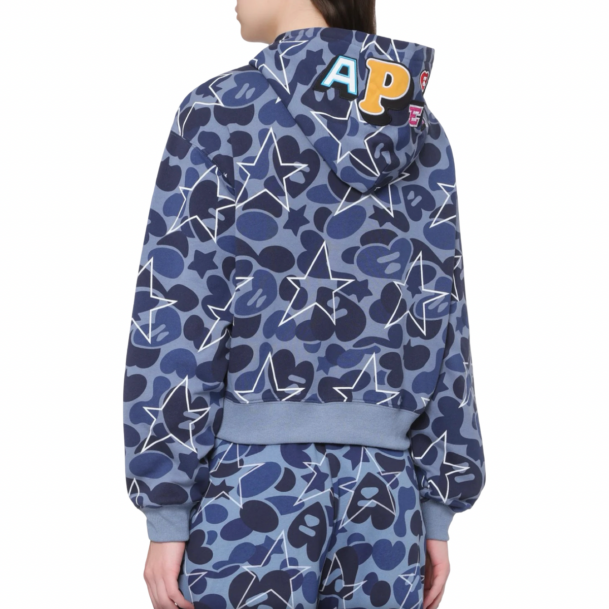 Aape Full Zip Star Blue Camo Hoodie