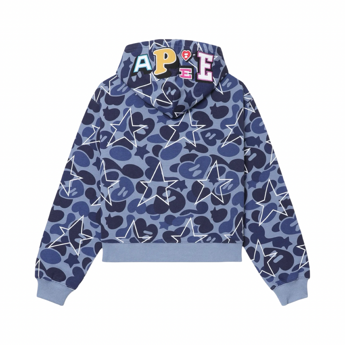 Aape Full Zip Star Blue Camo Hoodie