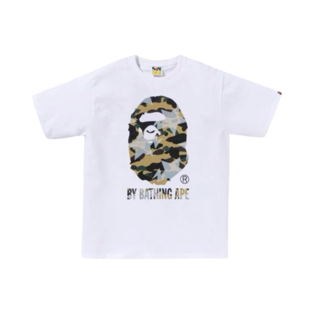 A Bathing Ape Bape SS26 1st Camo Star Big Ape Head White Tee