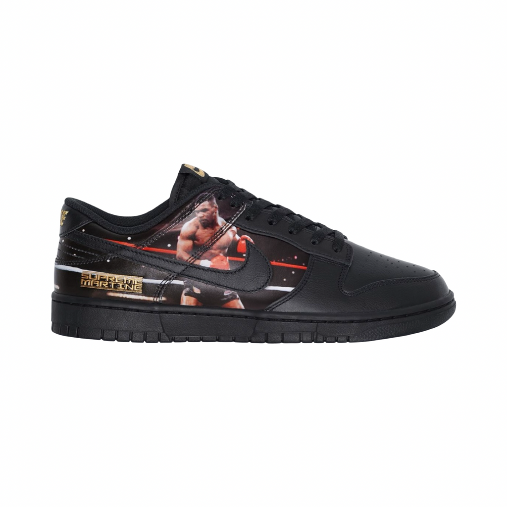 Supreme x Martine Rose Mike Tyson x Nike Dunk Low Black Black White JA1868-001