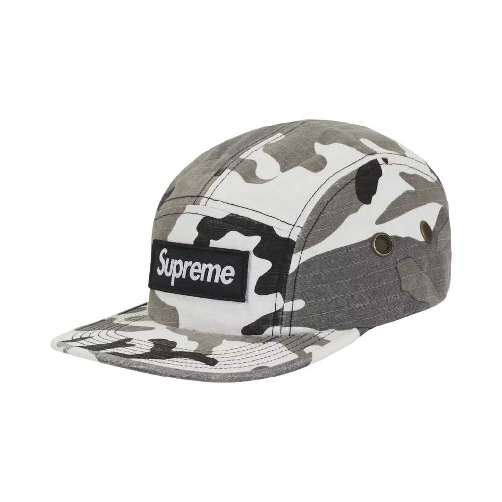 Supreme FW25 Military Camp Cap White Camo