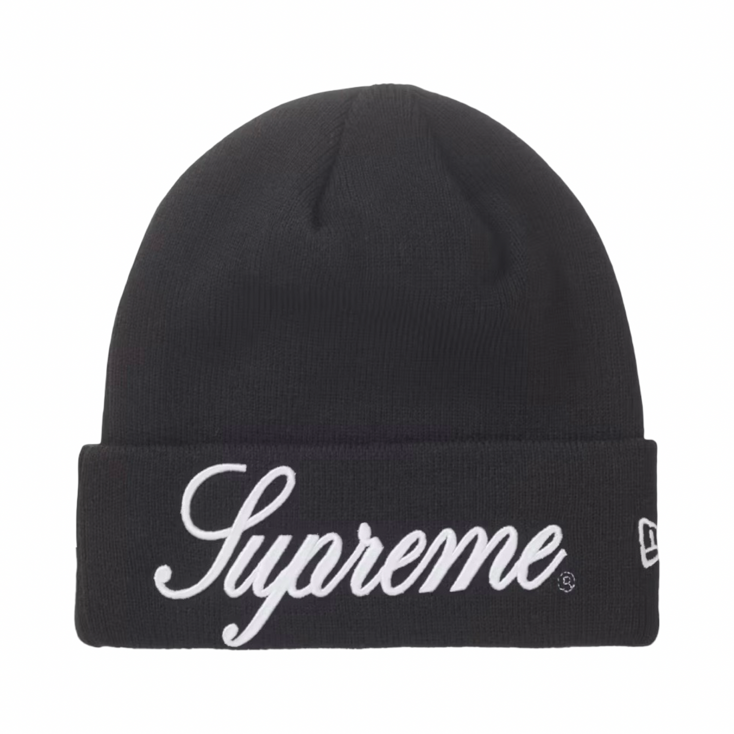 Supreme Script Box Logo Beanie Black White FW24