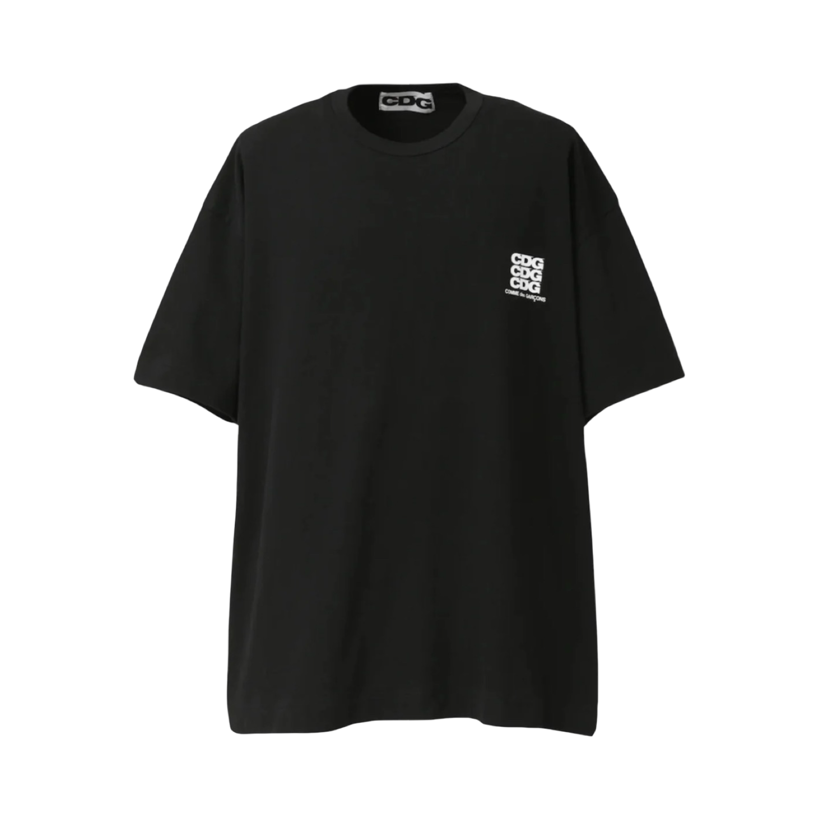 Comme Des Garcons Triple Logo Tee Black