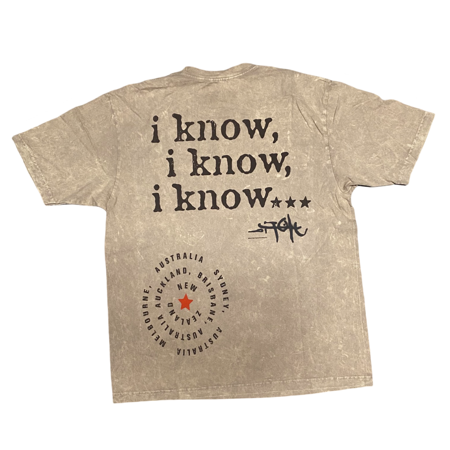 Travis Scott Circus Maximus Tour 2024 Merch I know Tee Beige