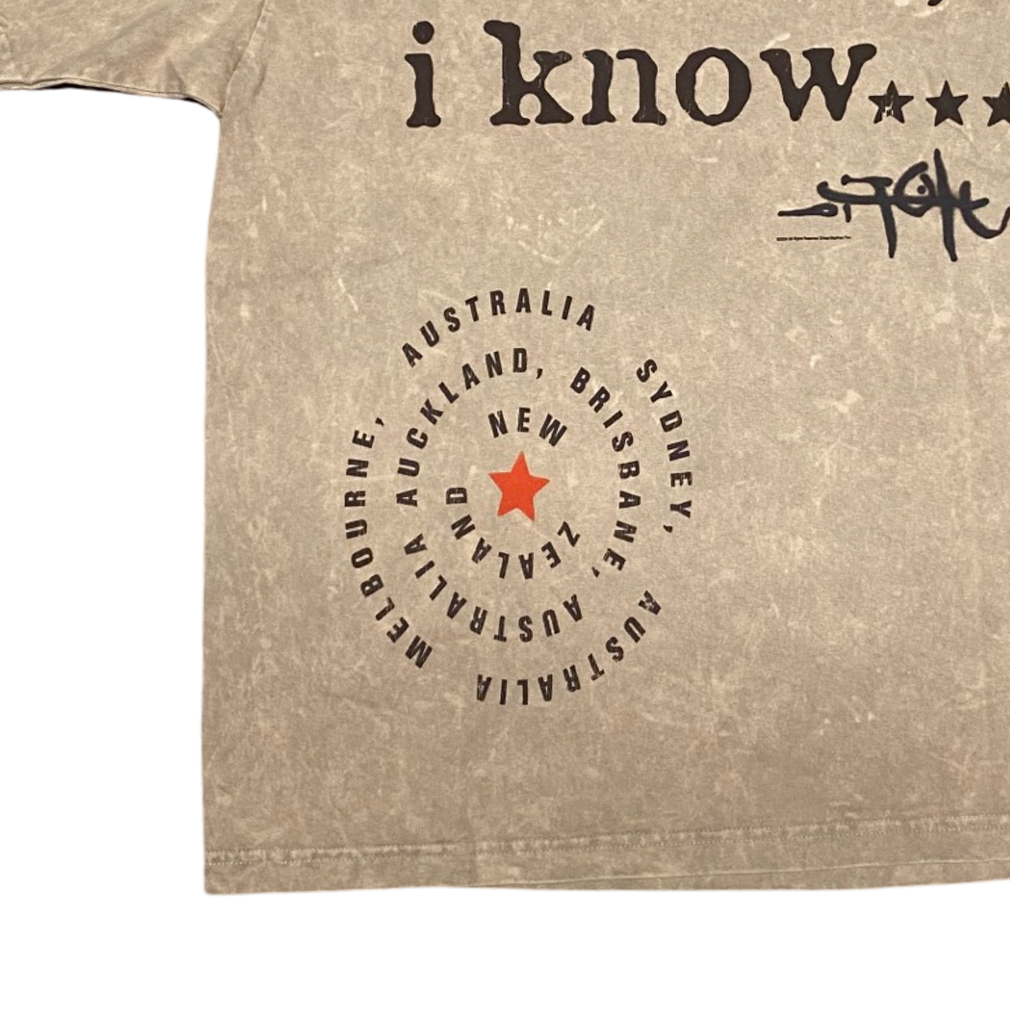 Travis Scott Circus Maximus Tour 2024 Merch I know Tee Beige