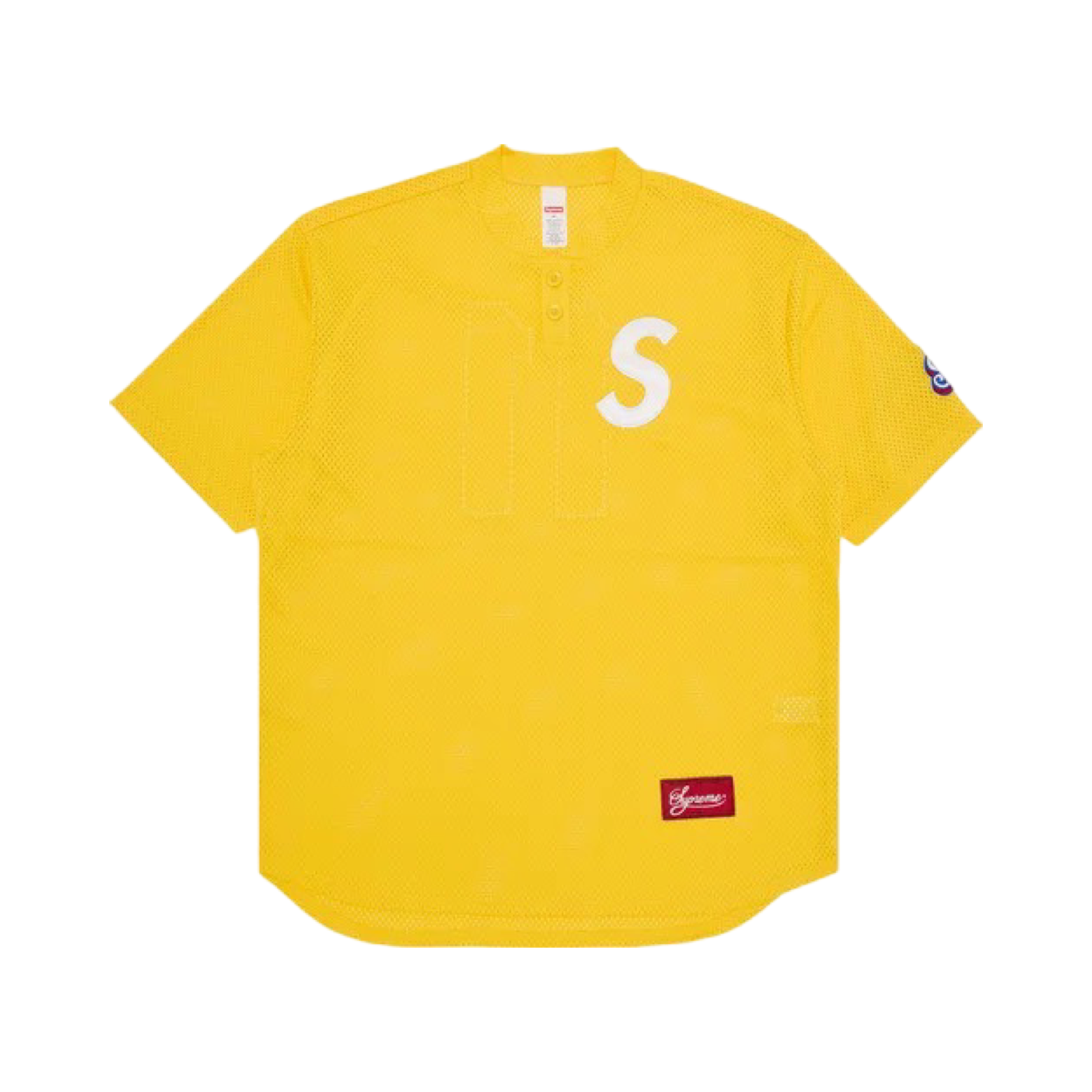 Supreme Baseball Henley Yellow White FW24