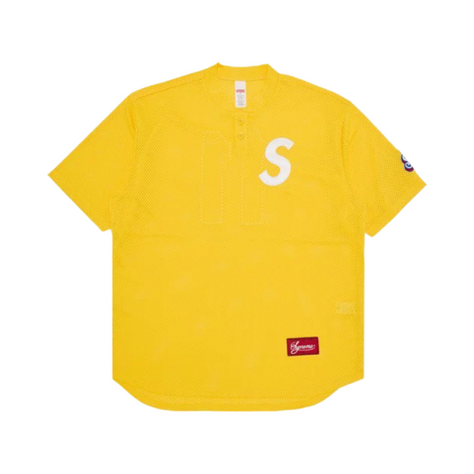 Supreme Baseball Henley Yellow White FW24