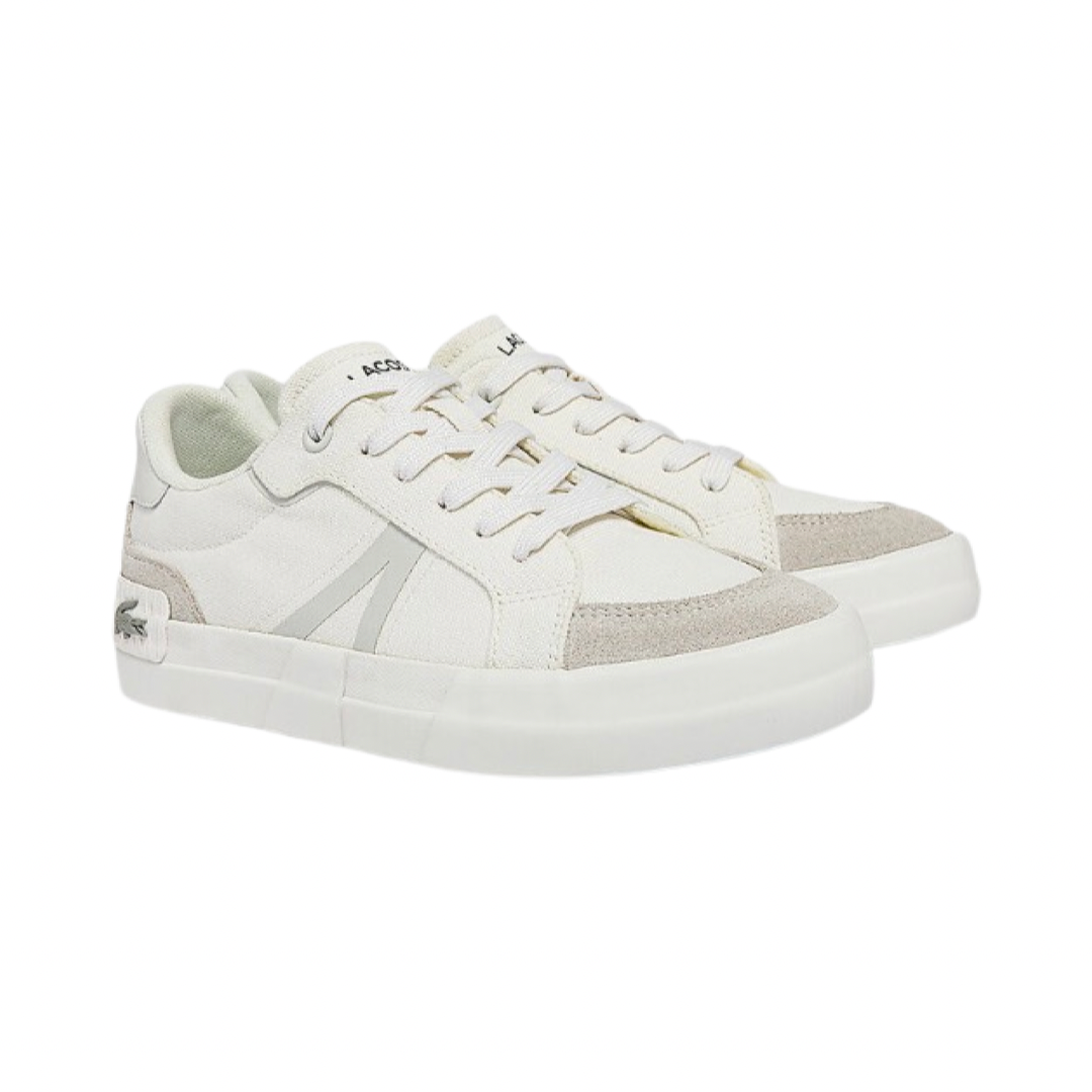 Women's Lacoste L004 Canvas White White Sneakers
