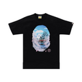 A Bathing Ape Head II Sakura Photo SS24 Tee Black