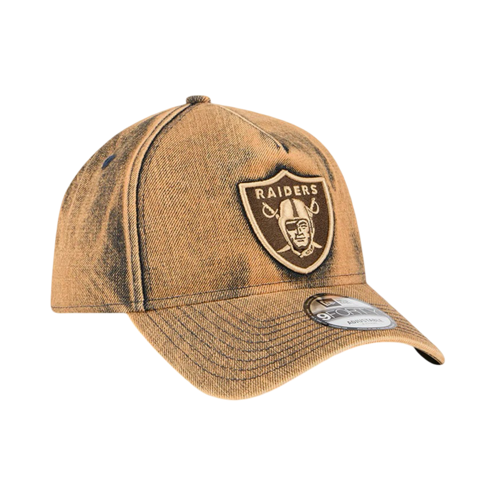 New Era 9Forty A-Frame Overwash DenimLas Vegas Raiders Bronze Gold Snapback Cap