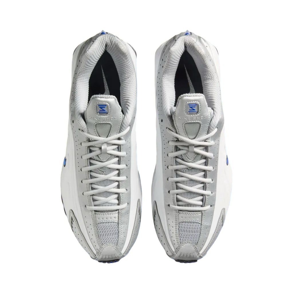Nike Shox R4 White Metallic Silver Royal Blue