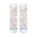 Kids Stance Icon DJ Trooper Graphic Print White Crew Socks