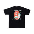 A Bathing Ape Bape Mount Fuji Harajuku World Gone Mad Black Tee