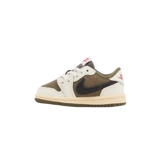 Toddler Air Jordan 1 Retro Low OG SP Travis Scott Medium Olive White Black TD