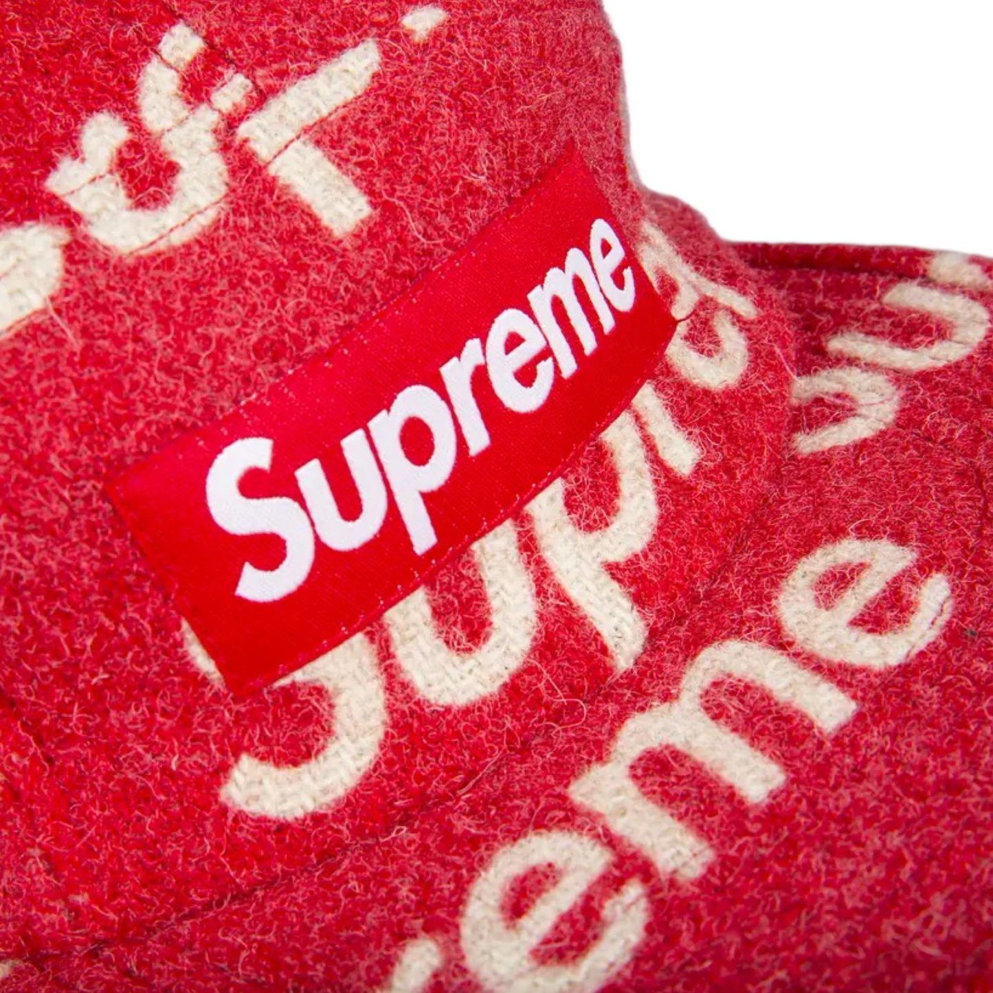 Supreme Harris Tweed Camp Cap Red FW18