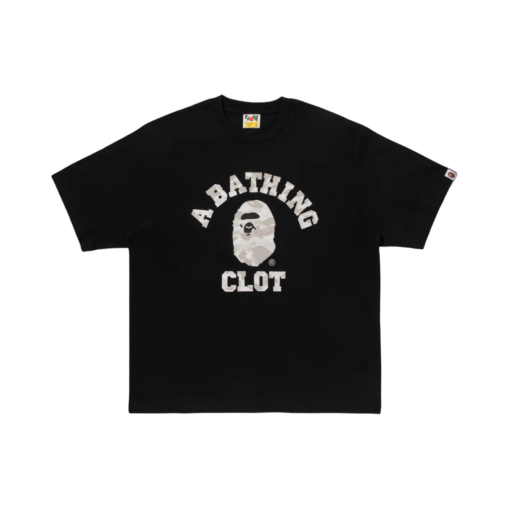 A Bathing Ape BAPE x CLOT College Tee White Camo Black 2026