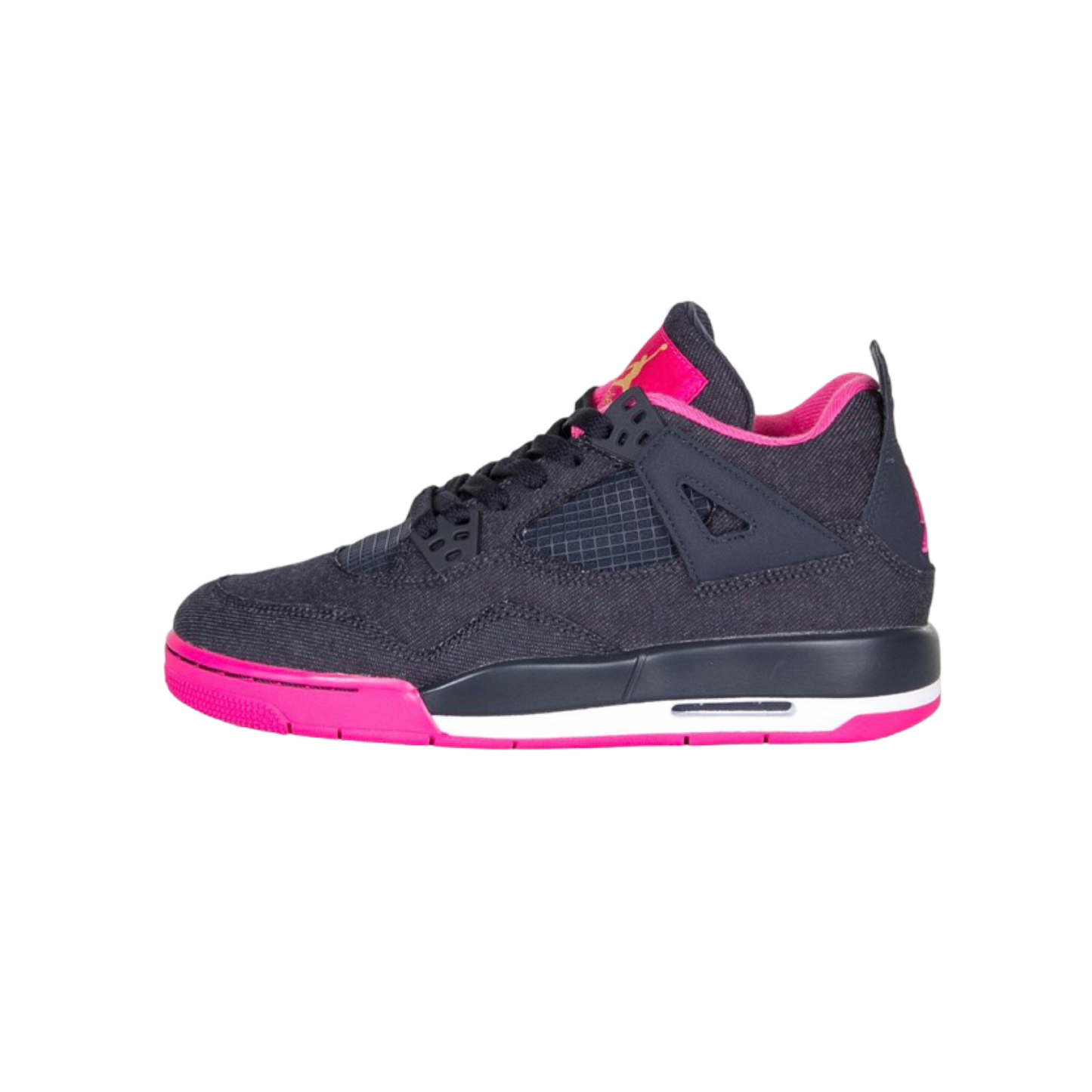 Air Jordan 4 GS Denim Dark Obsidian Metallic Gold Pink