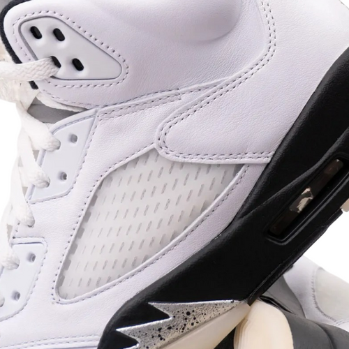 Air Jordan 5 Reverse Metallic White Black Sail