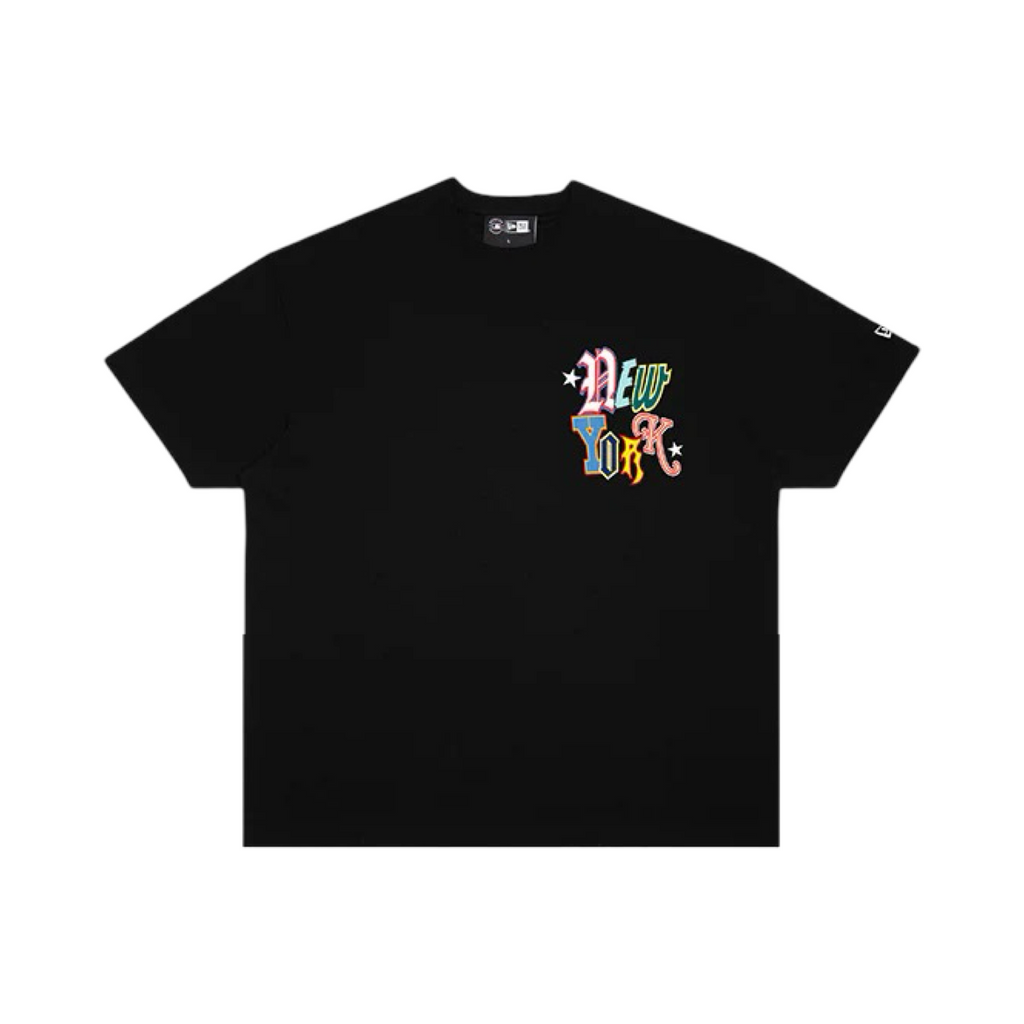 New Era New York Yankees MLB Multi Colour Letters Black Tee
