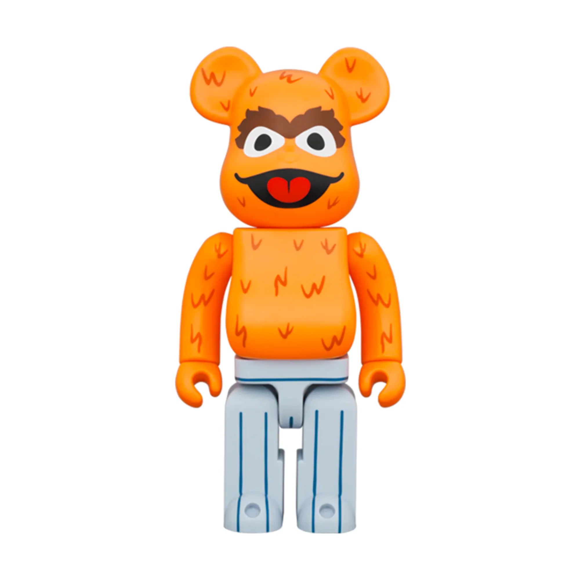 Bearbrick x Sesame Street 100% & 400% Oscar The Grouch Orange Fur Graphics Boxset