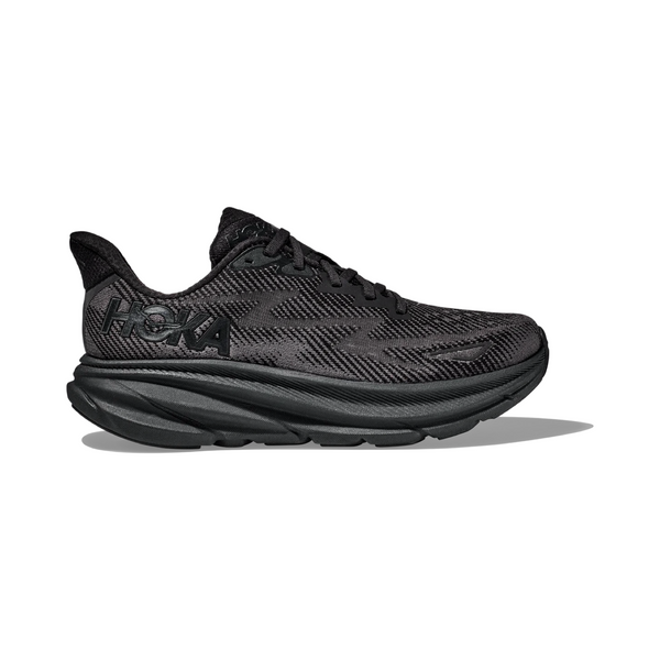 Men's Hoka Clifton 9 D Width Black Black