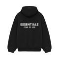 Fear Of God Essentials Graphic Pullover Hoodie Black White SS25