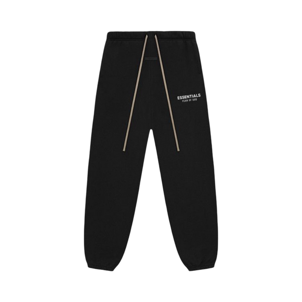 Fear Of God Essentials Fleece Sweatpants Black White SS25