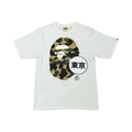 A Bathing Ape City Tee Tokyo Big Ape Head Yellow Camo White