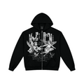 MEDM Angel Patch Hoodie Black White