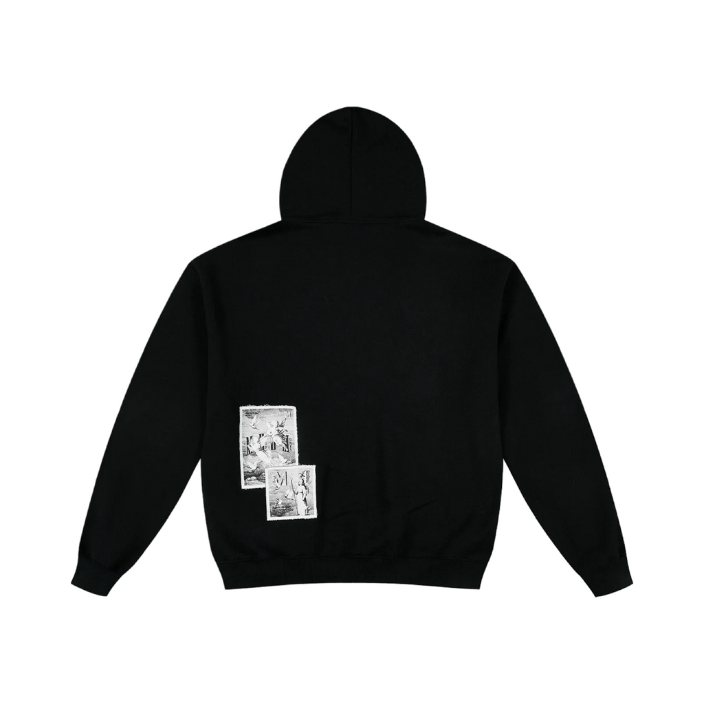 MEDM Angel Patch Hoodie Black White