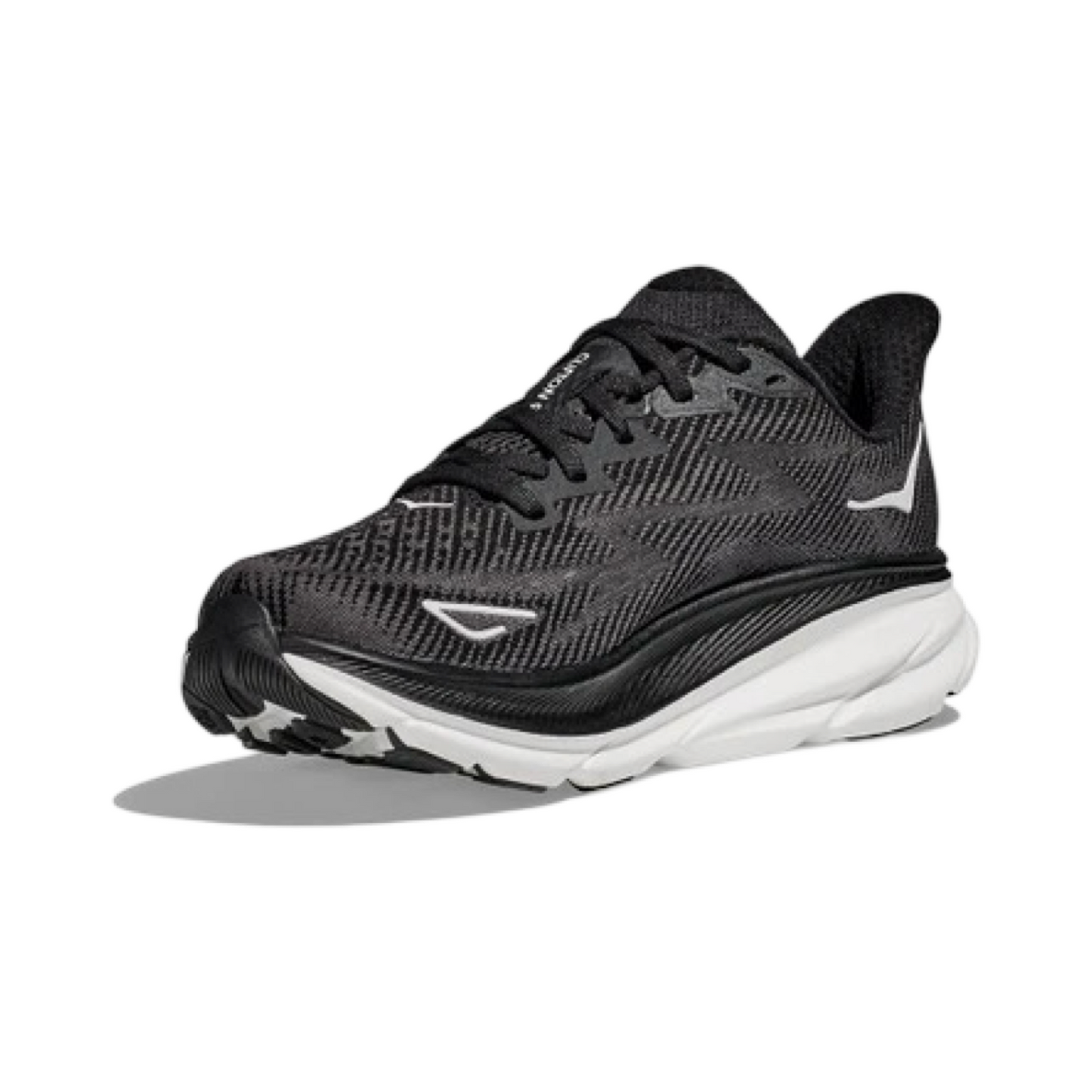 Men's Hoka Clifton 9 D Width Black White