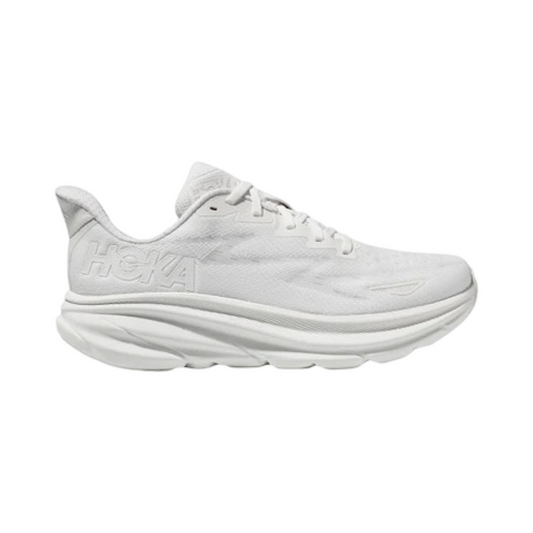 Men's Hoka Clifton 9 D Width White White