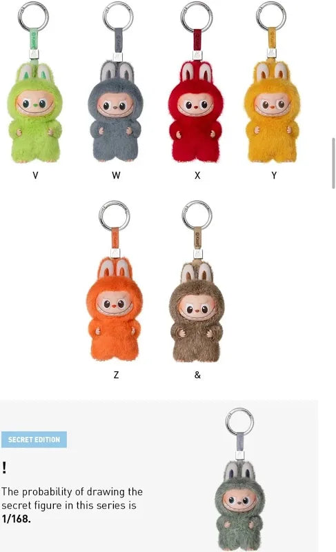 POP MART The Monsters Pin For Love Series Vinyl Plush Pendant N-Z Blind Box (SINGLE)