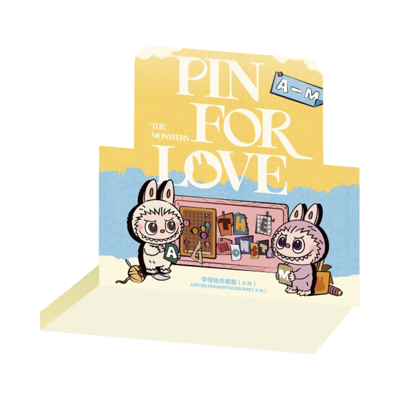 POP MART The Monsters Pin For Love Series Vinyl Plush Pendant A-M Blind Box (SINGLE)
