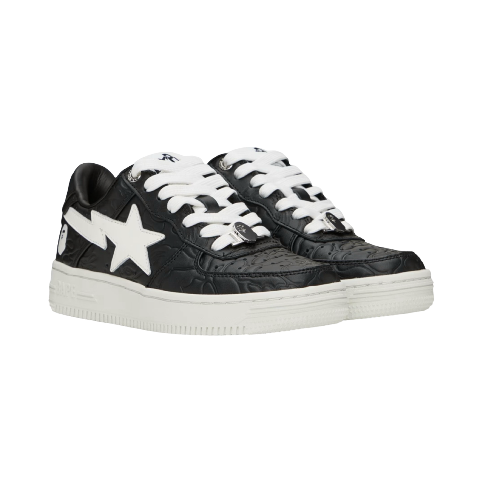 A Bathing Ape Bapesta Low #3 Camo Black White