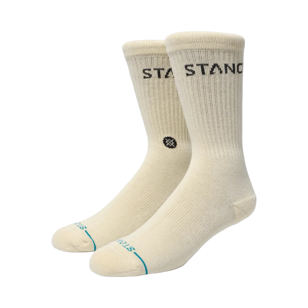 Stance Icon Basic Crew Socks 6 Pack Multi Colour Cream Brown