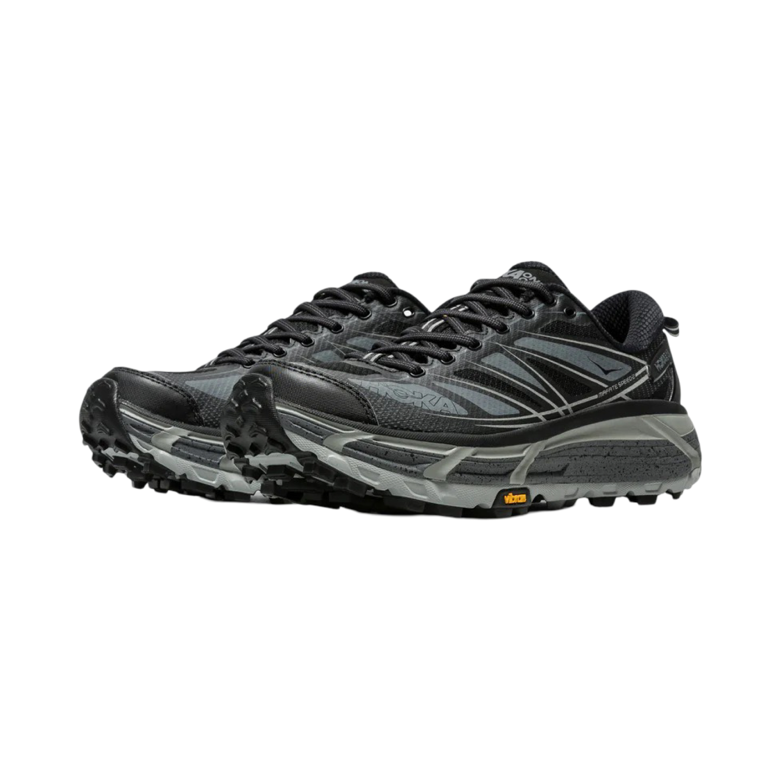 Hoka Mafate Speed 2 Black Castlerock Grey
