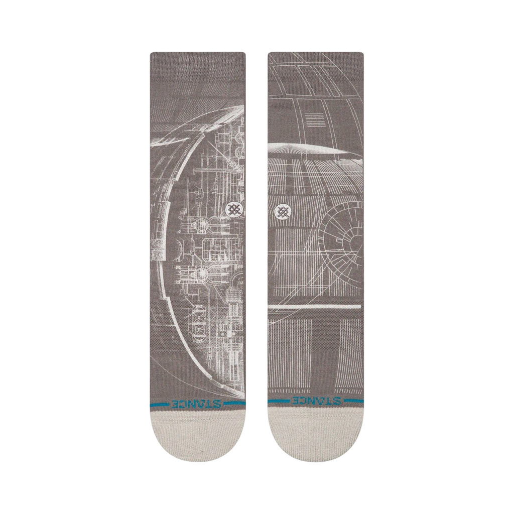Stance x Star Wars Death Star Icon Print Socks Grey