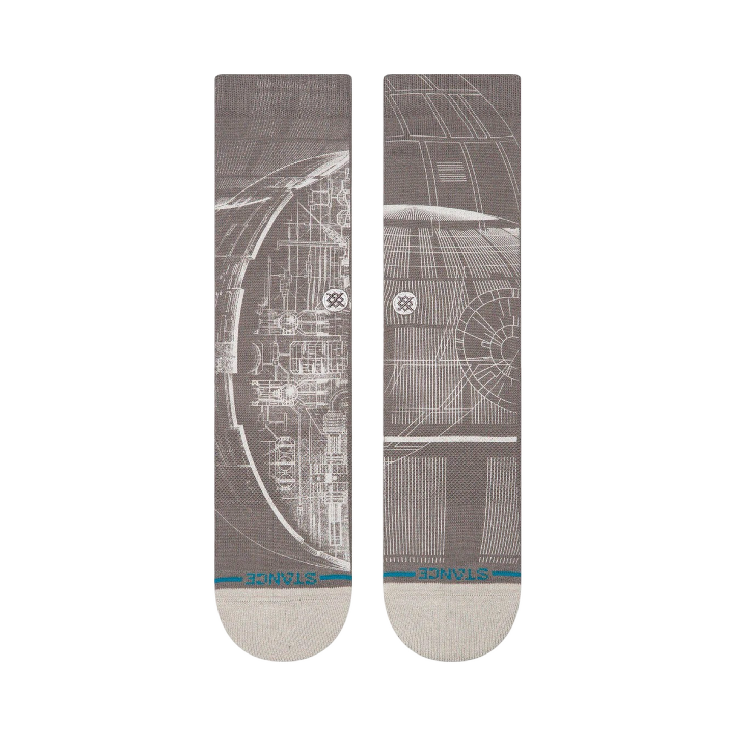 Stance x Star Wars Death Star Icon Print Socks Grey