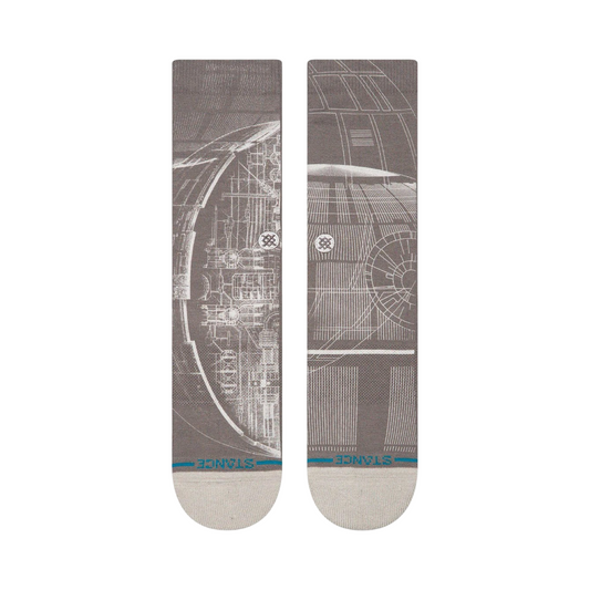 Stance x Star Wars Death Star Icon Print Socks Grey