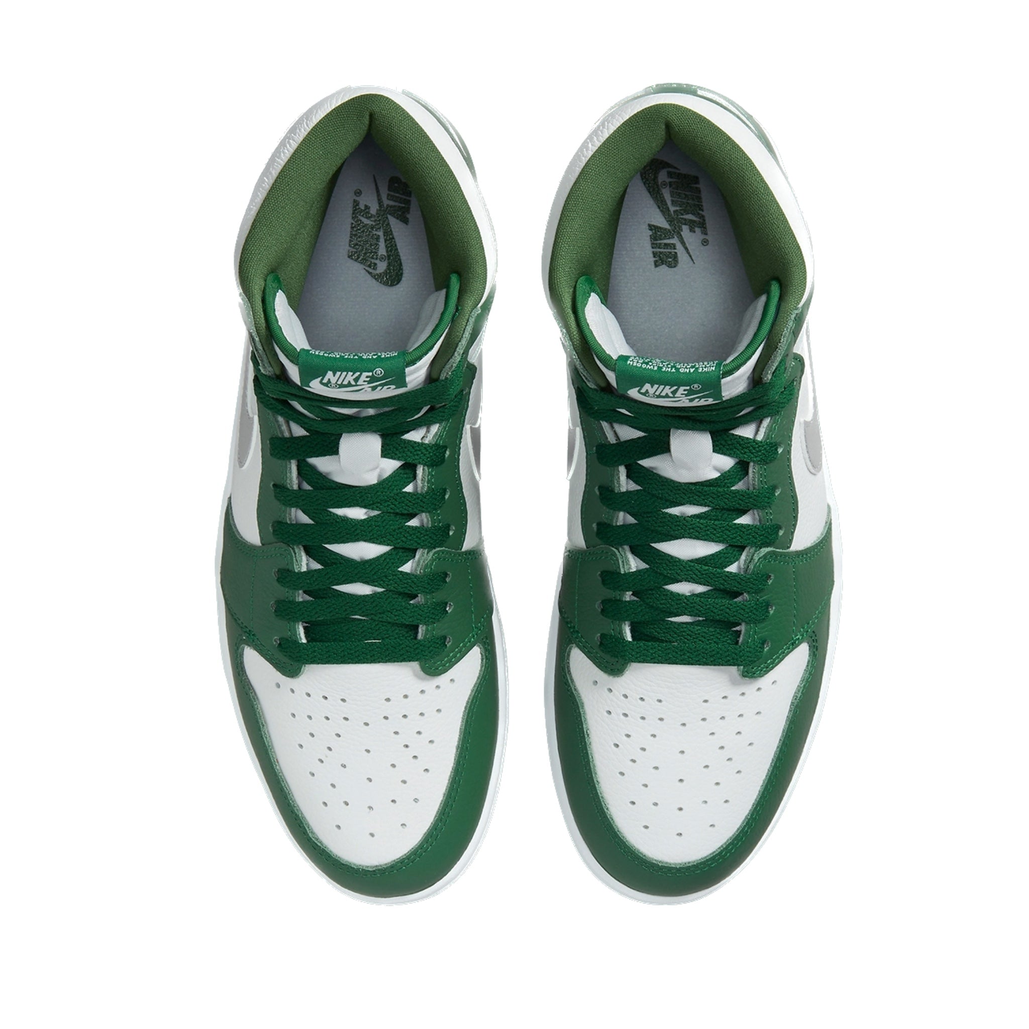 Air Jordan 1 Retro High OG Gorge Green Metallic Silver White