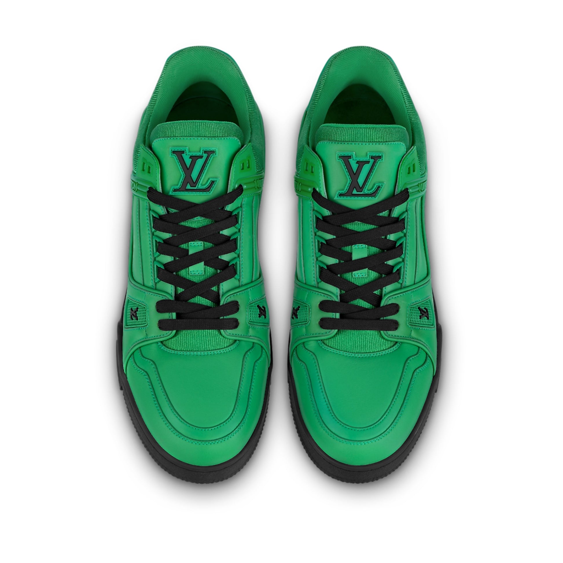 green and white lv trainers