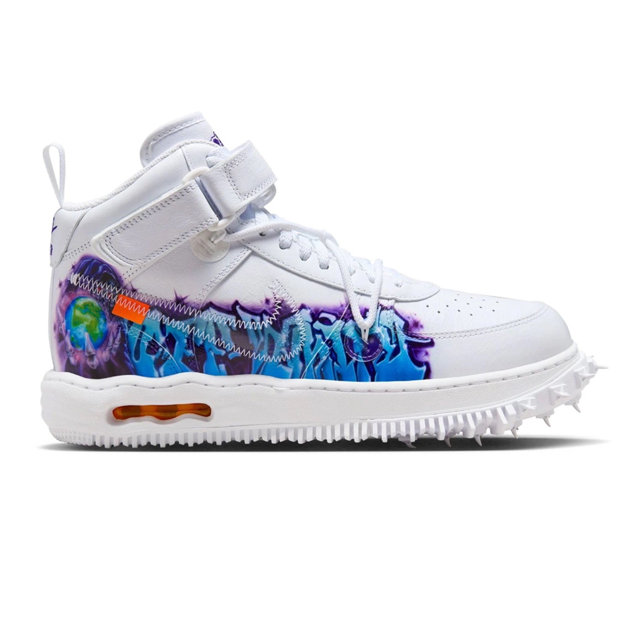 Nike Air Force 1 Mid Off-White Graffiti White Clear White – SoleMate ...