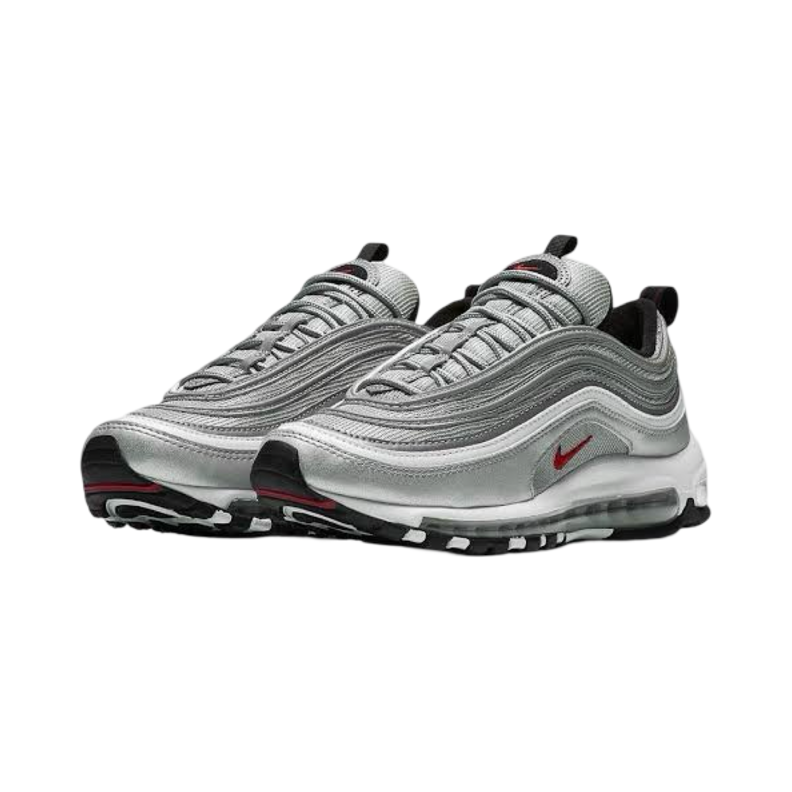 Nike Air Max 97 Silver Bullet Metallic Silver Black Red White 2017 884421-001